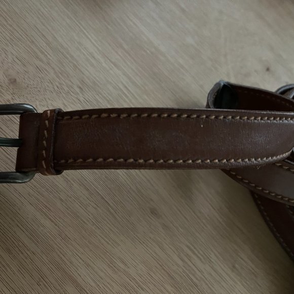 gucci belt, quiet luxury double wrap navy and leather (RARE!!) main image 4